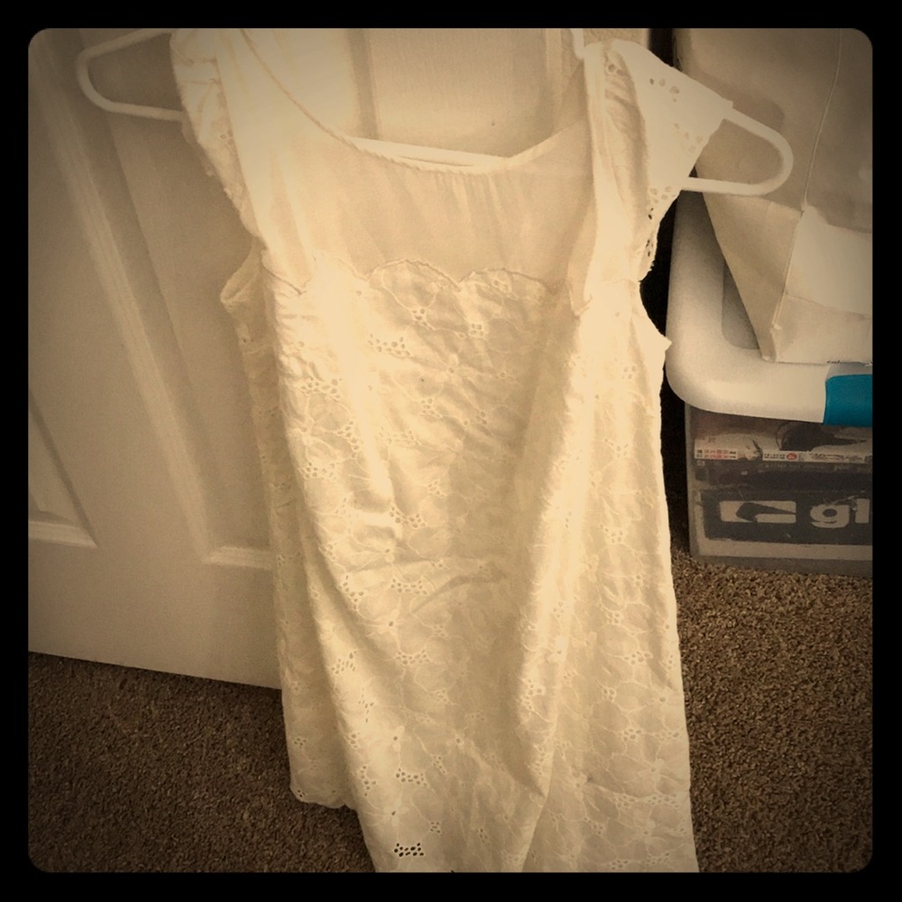 Free people ivory bow tied dress